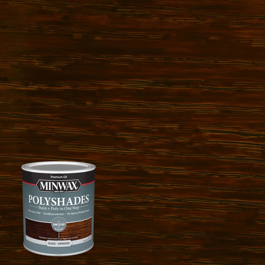 Minwax Polyshades Gloss Espresso Oil Based Interior Stain Actual Net Contents Fl Oz Minwax Polyshades Gloss Espresso Oil Based Interior Stain Actual Net Contents Fl Oz