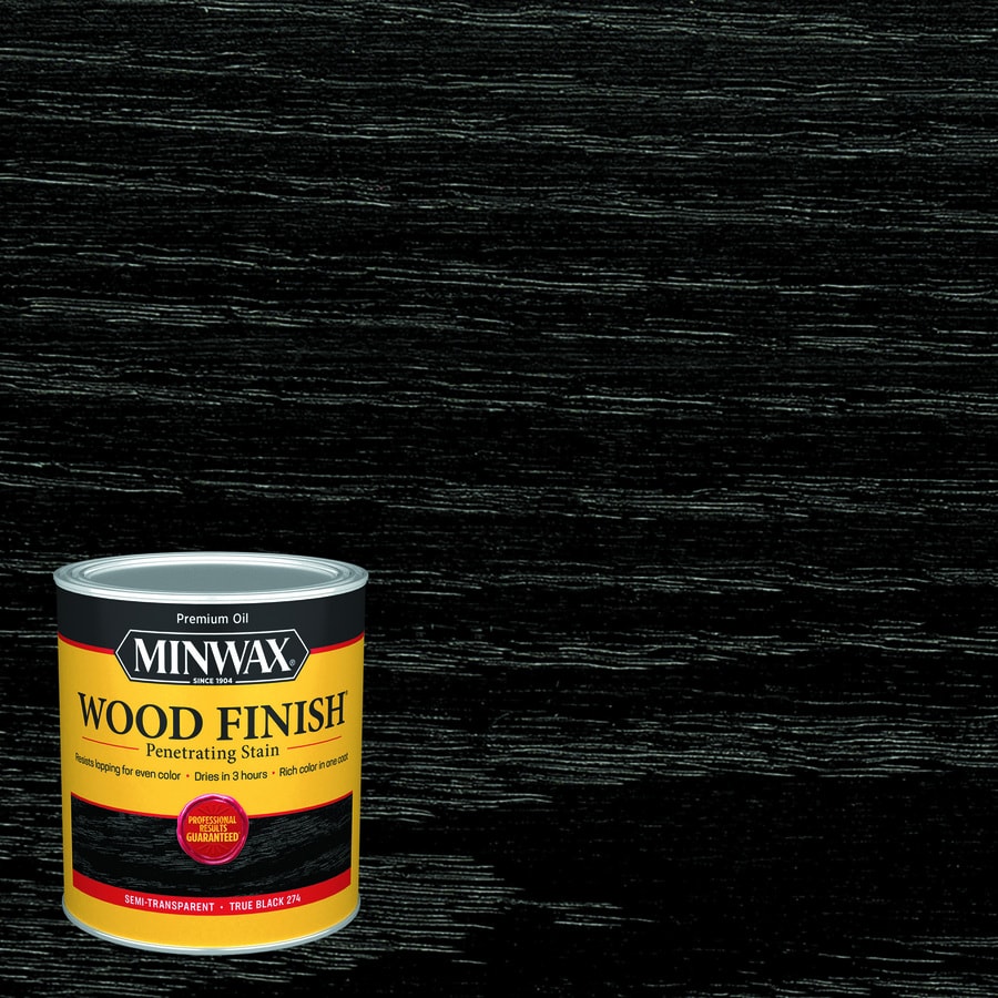 Minwax Wood Finish Oil-Based True Black Interior Stain (1-Quart) in the ...