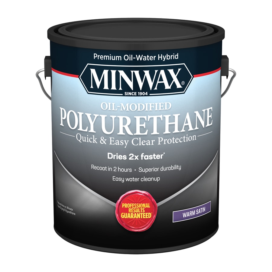 Minwax Oil-Modified Clear Satin Oil-Modified Polyurethane (1-Gallon) at  Lowes.com