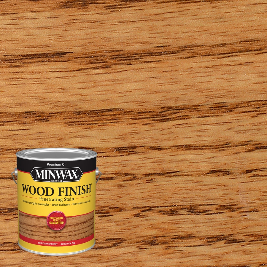 Minwax Wood Finish Oil Based Gunstock Interior Stain 1 Gallon In The Interior Stains Department At Lowes Com