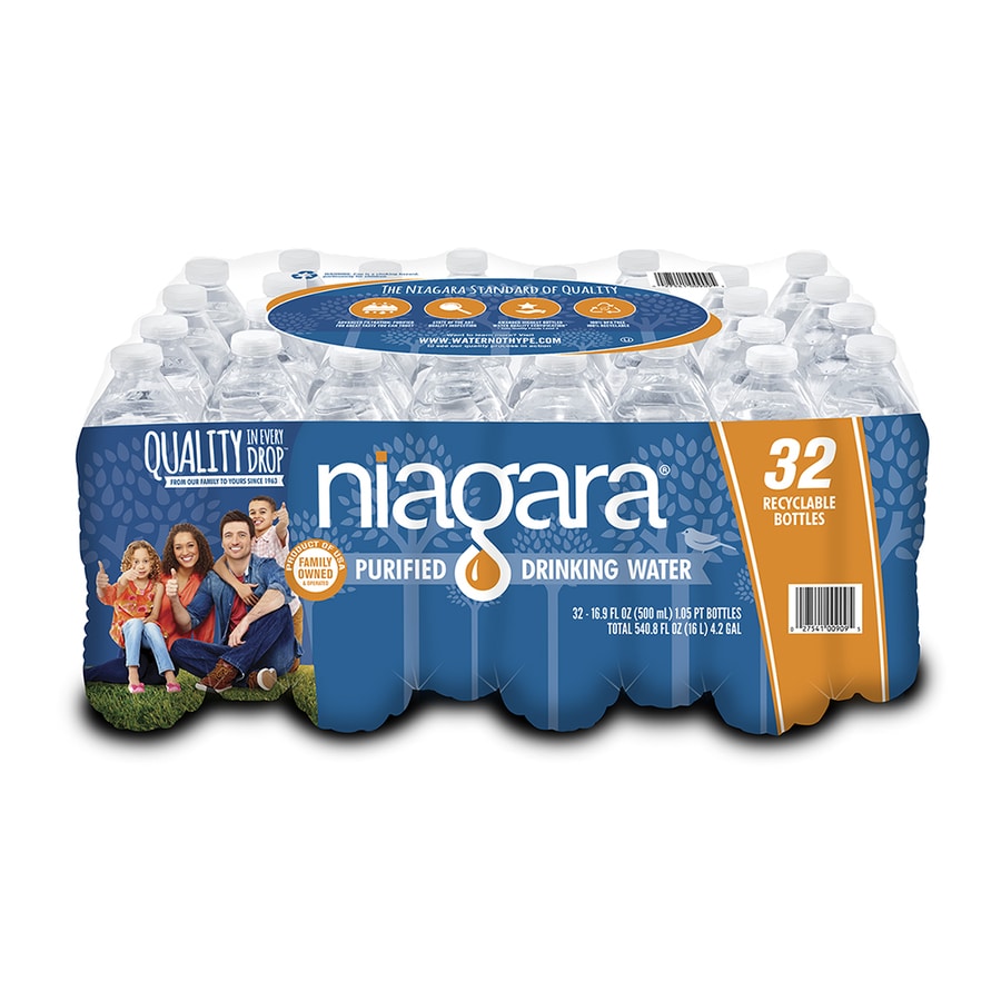 Niagara 32-Pack 16.9-fl oz Purified Bottled Water in the Water department  at