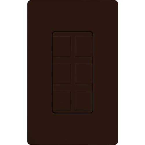 Lutron Claro 1Gang Brown Decorator Screwless Standard Wall Plate