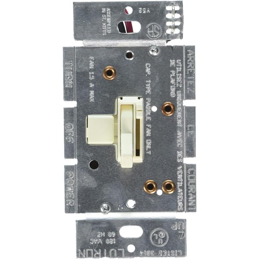 Lutron Toggler 3-Speed 1.5-Amp Almond Toggle Fan Control