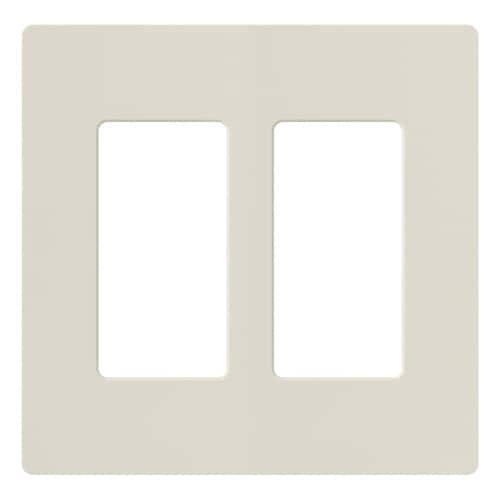 Lutron Claro 2-Gang Light Almond Double Decorator ...