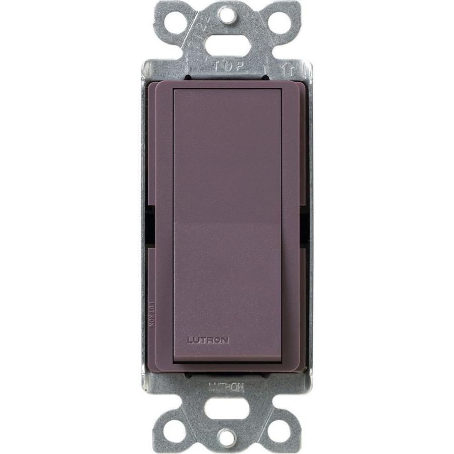 Lutron Claro 15 Amp Single Pole Plum Rocker Residential Light