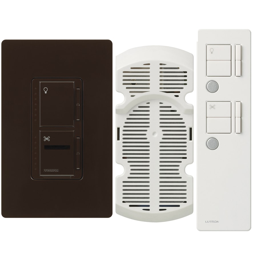 Lutron MIR-LFQMT-BR Maestro IR 300-watt 3-way Remote Control Light Switch, Brown