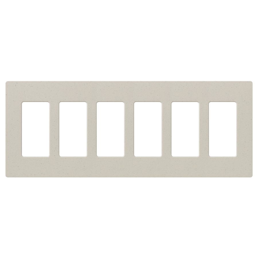 Lutron Claro 6 Gang Limestone Six Decorator Screwless Standard Wall Plate In The Wall Plates Department At Lowes Com