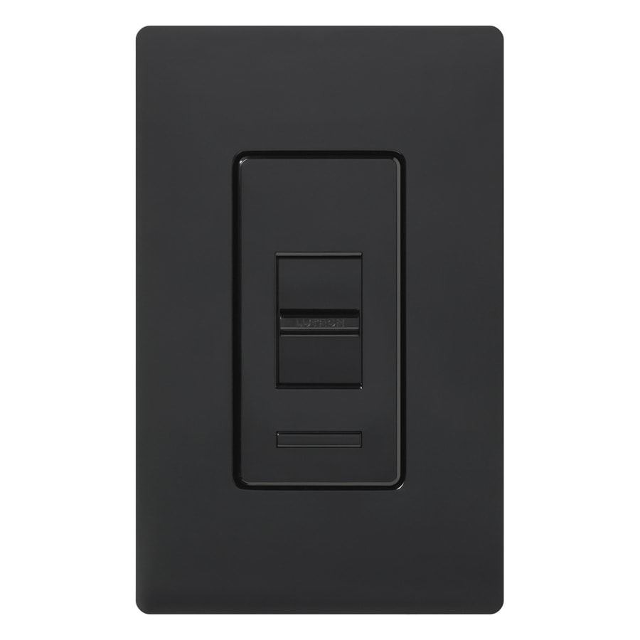 Lutron LGFSQ-F-BL Lumea 1.5-Amp 180-Watt Black 3-Way Slide Ceiling Fan Control