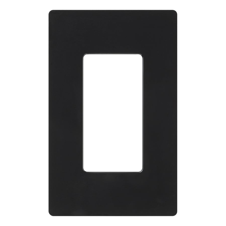 Lutron Claro 1Gang Black Single Standard Wall Plate at