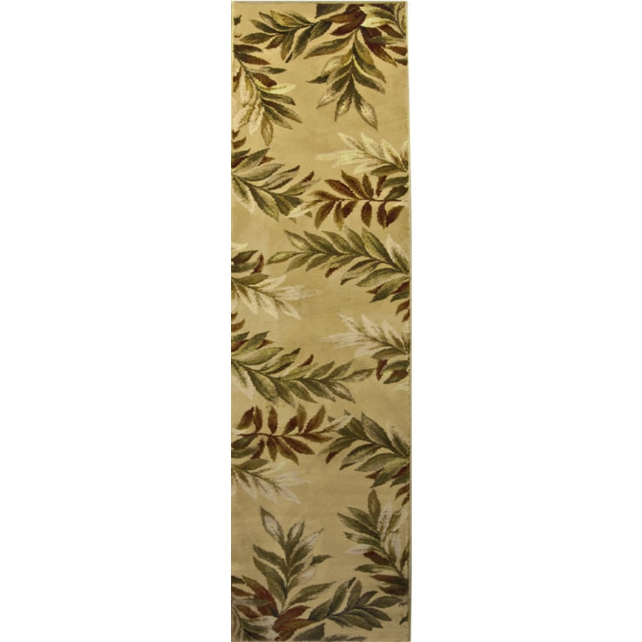 allen + roth 2 x 8 Cream/Beige/Almond Floral Runner in the Rugs ...