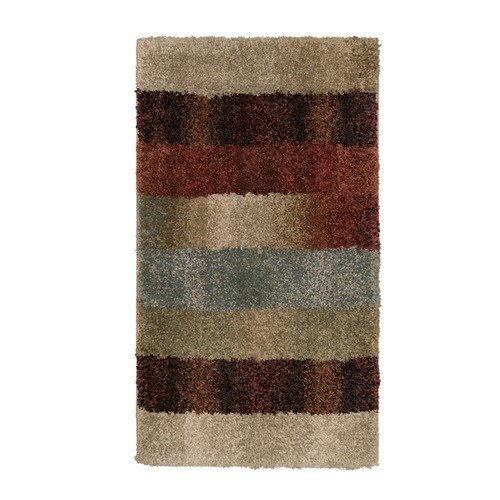 Orian Rugs Fading Panel 2 x 3 Multicolor Indoor Stripe Throw Rug in the