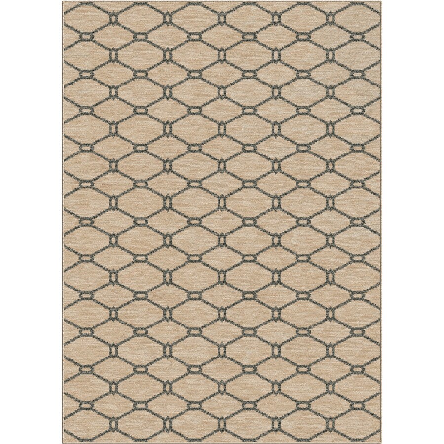 allen + roth Collingtree 4 x 6 Cream/Beige/Almond Geometric Area Rug at ...