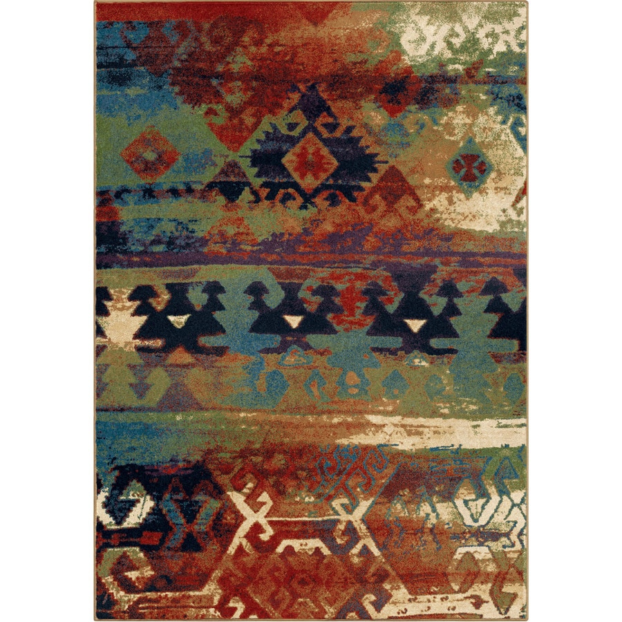 Orian Rugs Southwest Dream Blue Indoor Southwestern Area Rug Orian Rugs Southwest Dream Blue Indoor Southwestern Area Rug Common 5 X 8