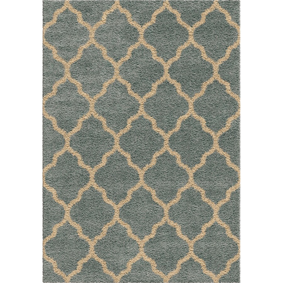 Orian Rugs Pasture Blue Indoor Area Rug (Common: 5 x 8; Actual: 5.25-ft W x 7.5-ft L)