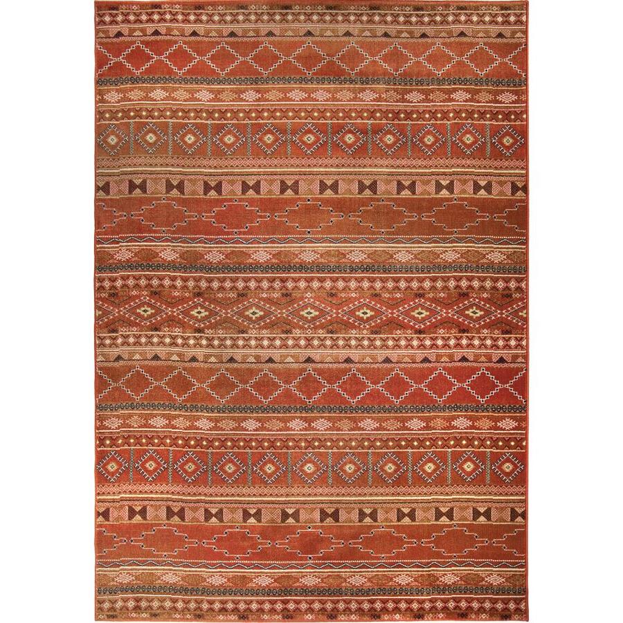 Orian Rugs Wild West Red Indoor Southwestern Area Rug (Common: 5 x 8 ...