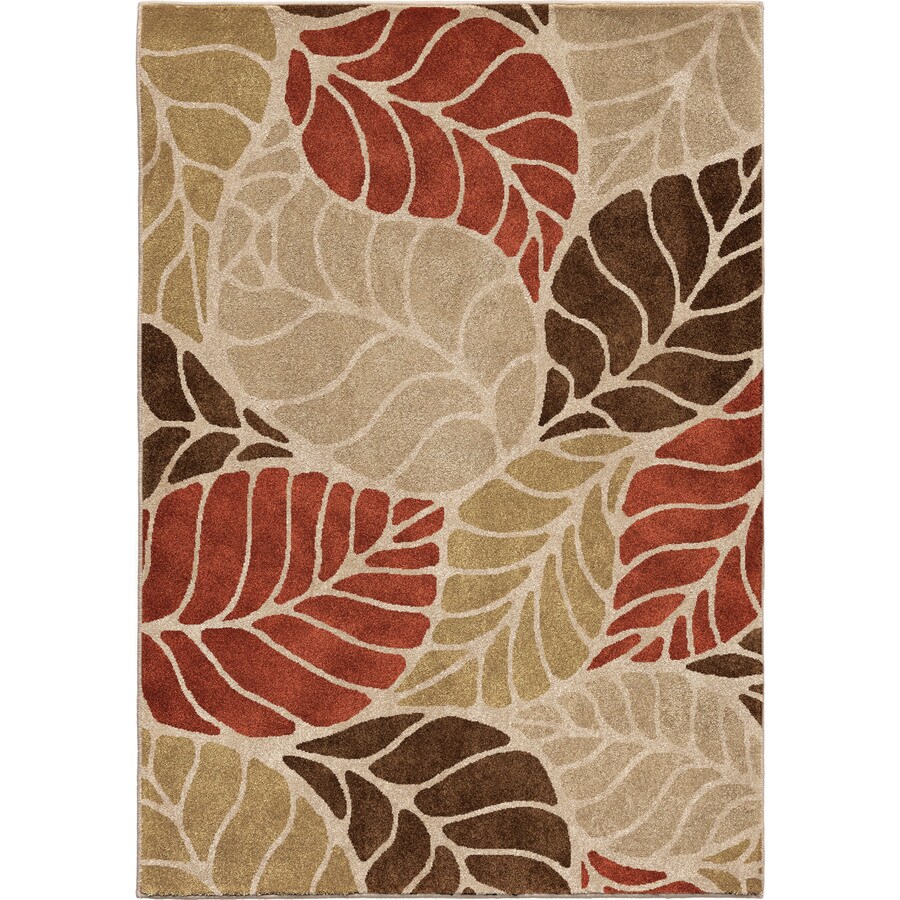 Orian Rugs Leaf Levels Beige Indoor Nature Area Rug (Common: 8 X 11 ...