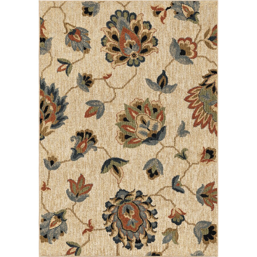 Orian Rugs Glamour Beige Multi Indoor Nature Area Rug Common Orian Rugs Glamour Beige Multi Indoor Nature Area Rug Common 5 X 7