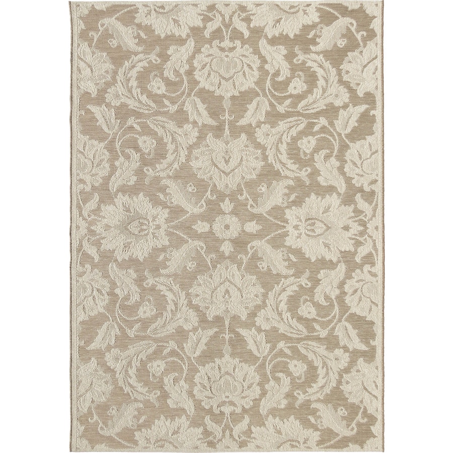 Orian Rugs Vines Texture Beige Indoor/Outdoor Coastal Area Rug (Common ...