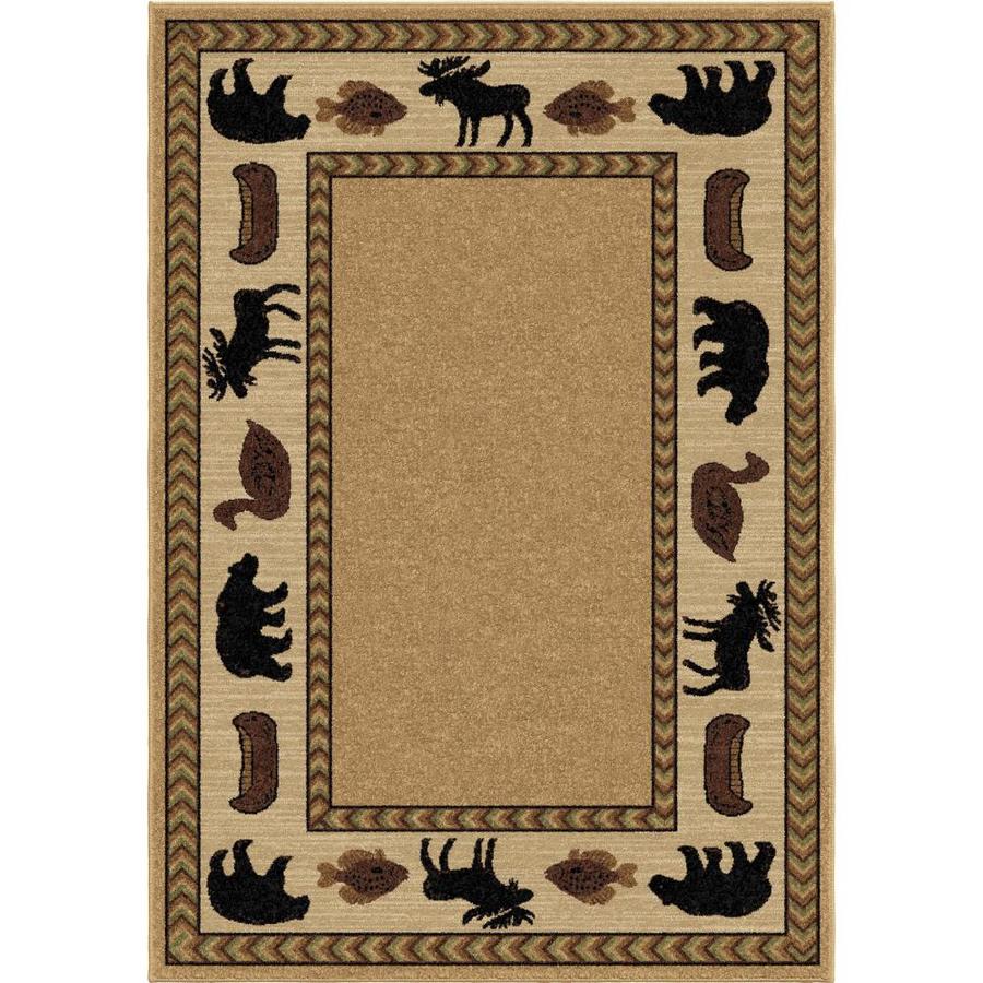 Orian Rugs Camp Creek Khaki Indoor Lodge Area Rug 8 x 10