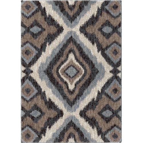 Orian Rugs Portland Merengo 5 x 8 Steel Indoor Geometric MidCentury
