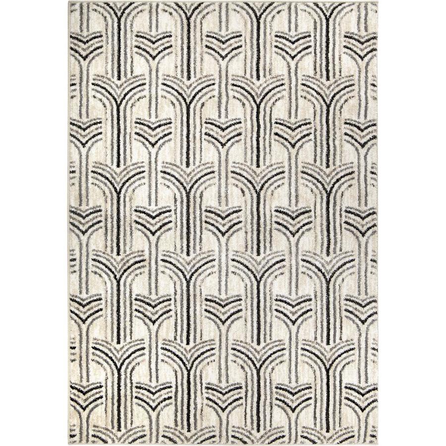 Orian Rugs Sedona Grand Theatre Light Gray Indoor Mid Century