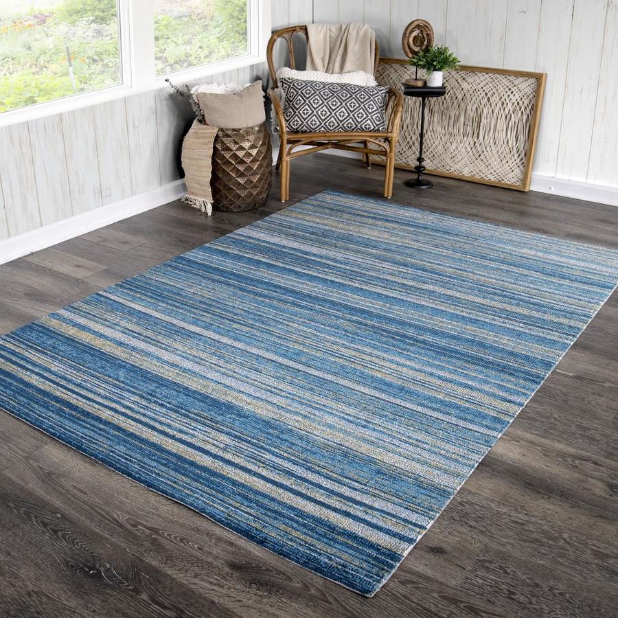 Orian Rugs Bali Still Waters Navy Indoor/Outdoor Area Rug (Common: 5 x ...