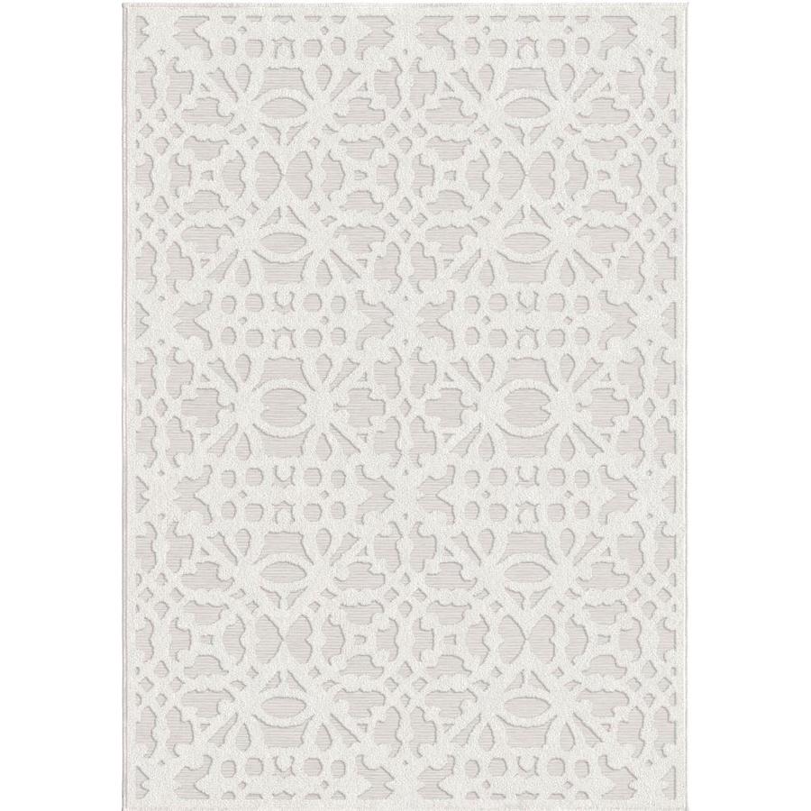 Orian Rugs Olenna 5 X 8 Ivory Indoor Outdoor Floral Botanical Farmhouse Cottage Area Rug Brickseek