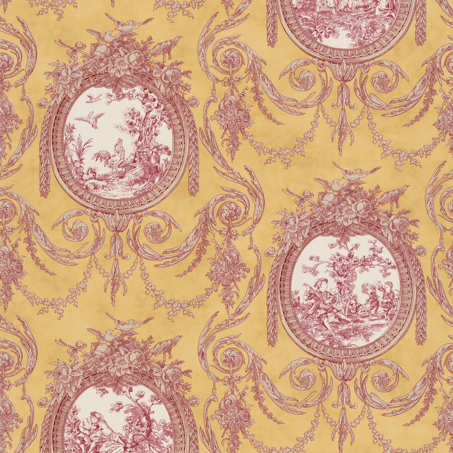 Waverly Yellow Strippable Prepasted Classic Wallpaper in the Wallpaper ...