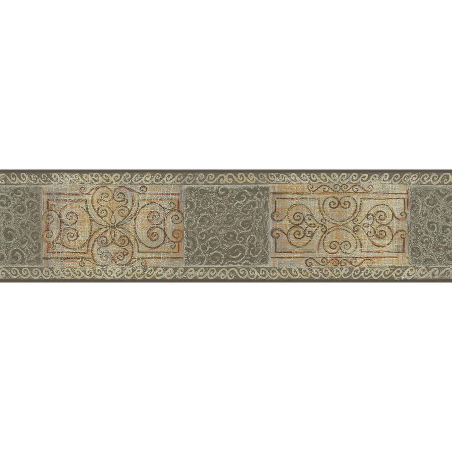allen + roth LW1340694 5.13-in Gray Prepasted Wallpaper Border