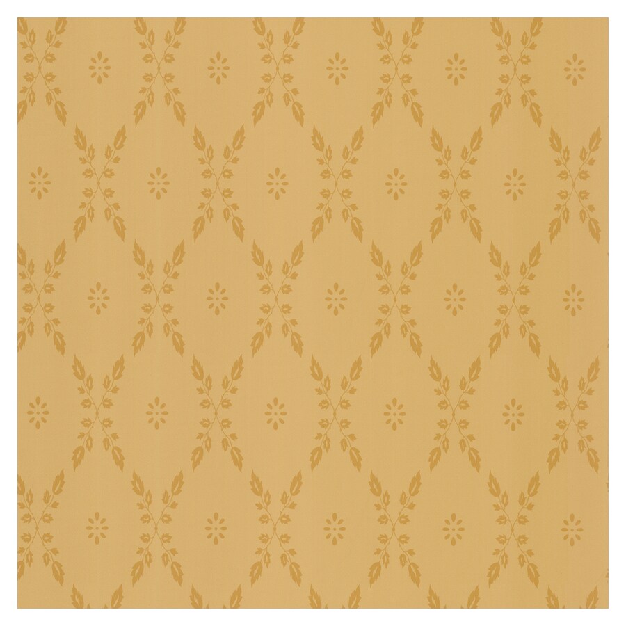 allen + roth LW1340181 Yellow Leaf Trellis Wallpaper