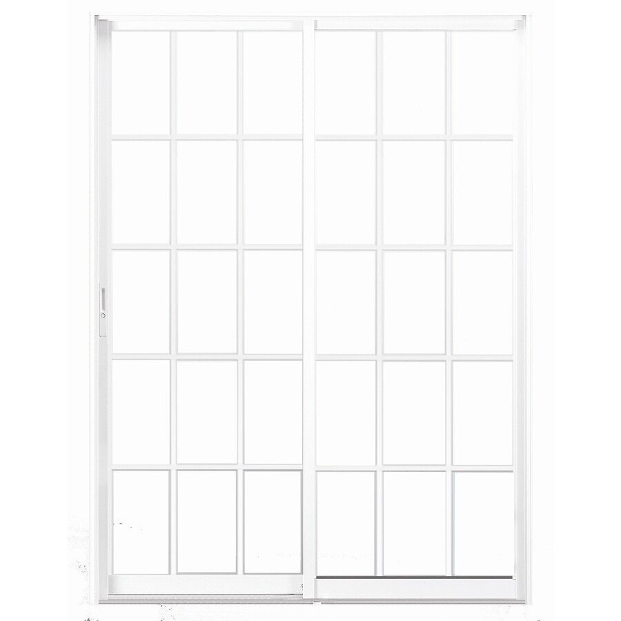 BetterBilt 570 Series 72in Grid Glass White Aluminum Sliding Patio