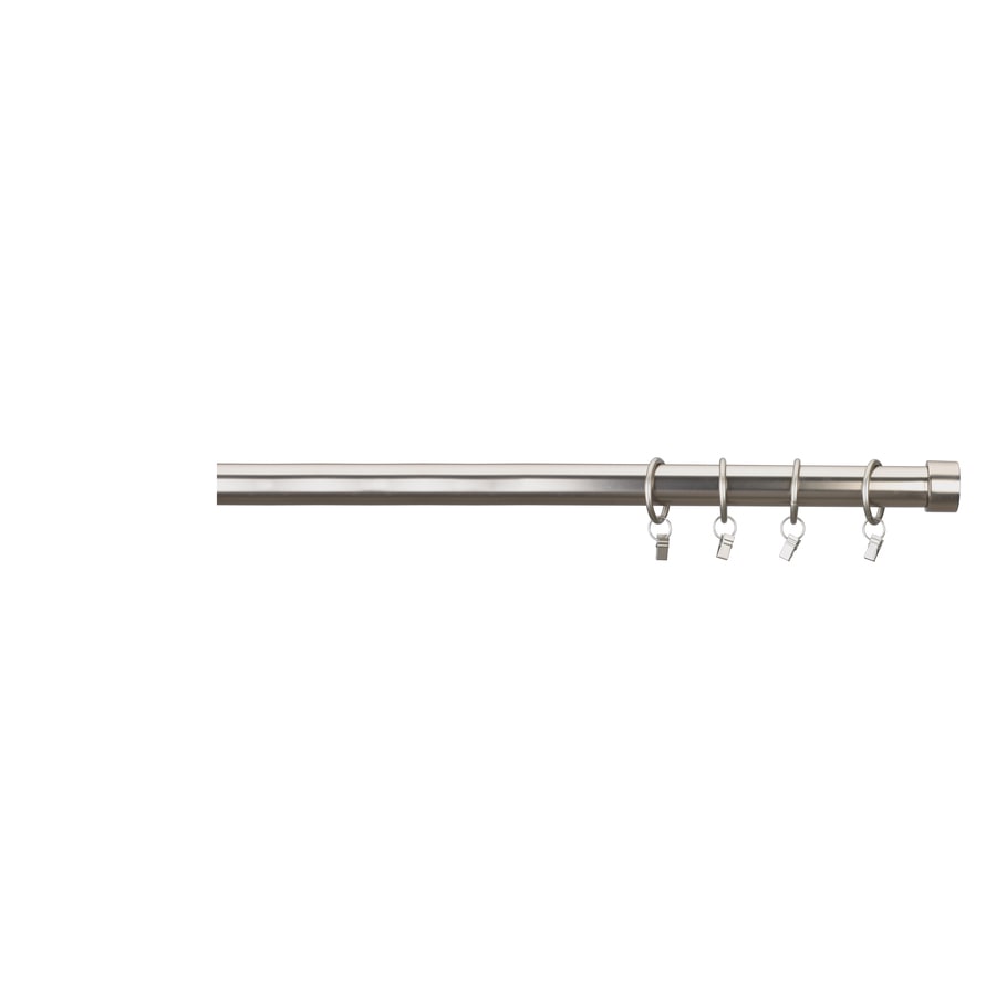 Umbra CAPPA 72-in To 144-in Nickel Steel Single Curtain Rod in the ...