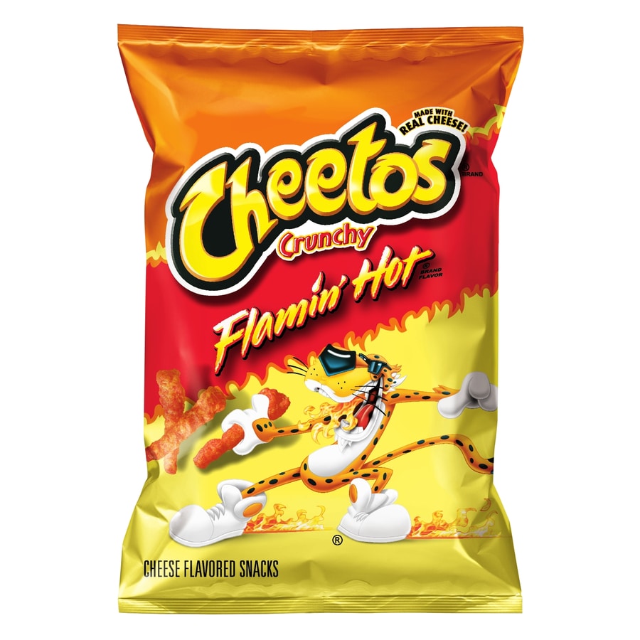  Cheetos Cheese Snacks, Crunchy, Flaming Hot, 3.25 Ounce (Pack  of 28)