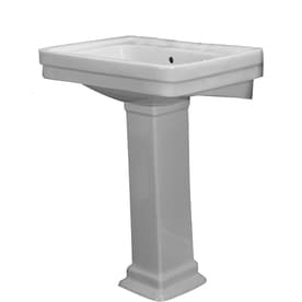 Pedestal Sinks At Lowes Barclay Sus 34 75 In H White Vitreous China Pedestal Sink