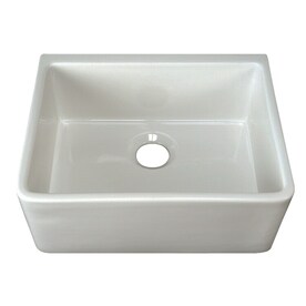 Shop Kitchen Sinks at Lowes.com - Barclay 18.75-in x 23.37-in White Single-Basin-Basin Fireclay Apron
