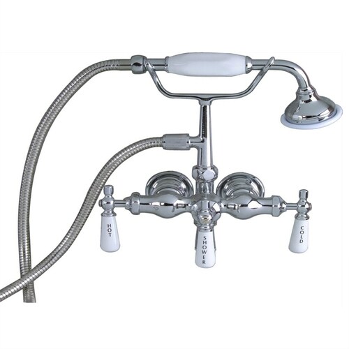 Barclay Brilliant Polished Chrome 3-Handle Bathtub and ...