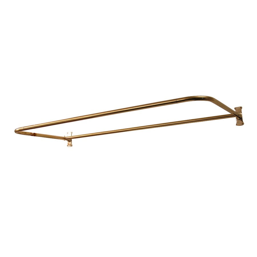 Shop Barclay 54-in Polished Brass U-Shaped Fixed Shower Rod at Lowes.com