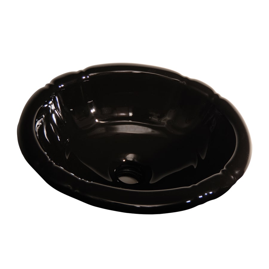 Barclay Sienna Black Drop In Oval Bathroom Sink With Overflow Barclay Sienna Black Drop In Oval Bathroom Sink With Overflow