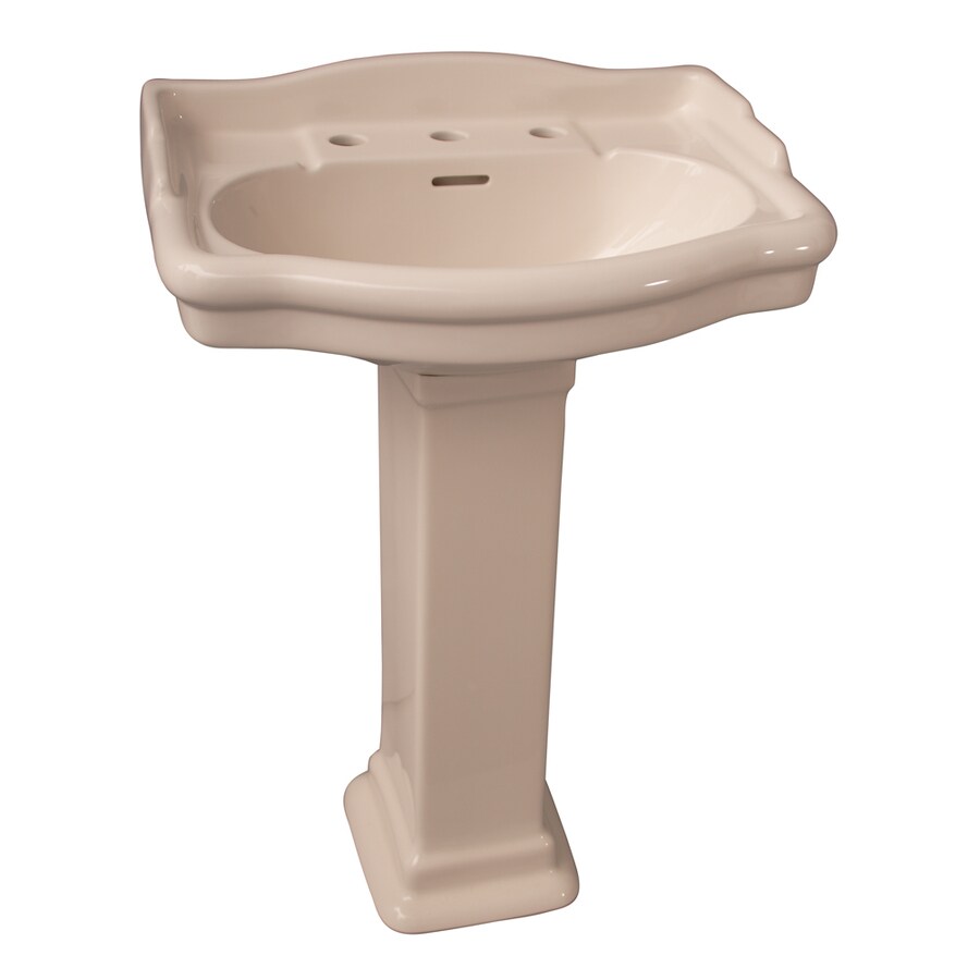 ... Stanford 35.87-in H Bisque Vitreous China Pedestal Sink at Lowes.com