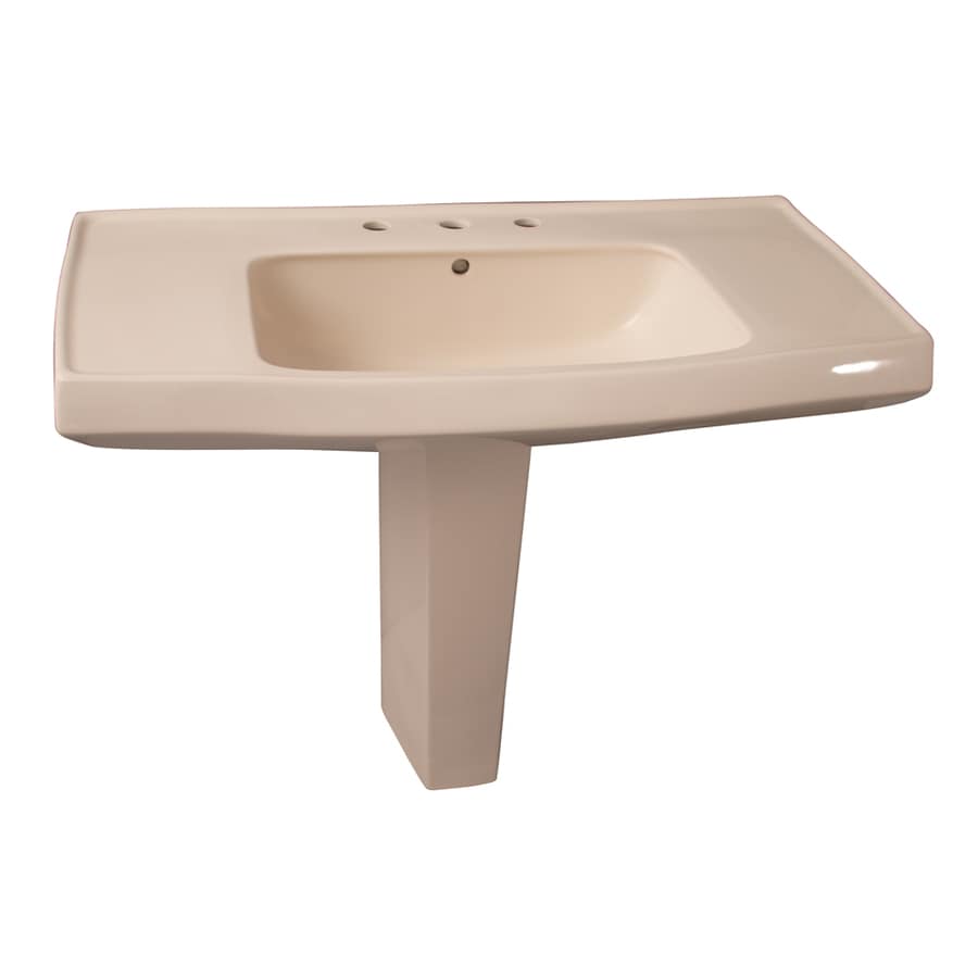 Barclay Galaxy 33.12in H Bisque Vitreous China Pedestal Sink at