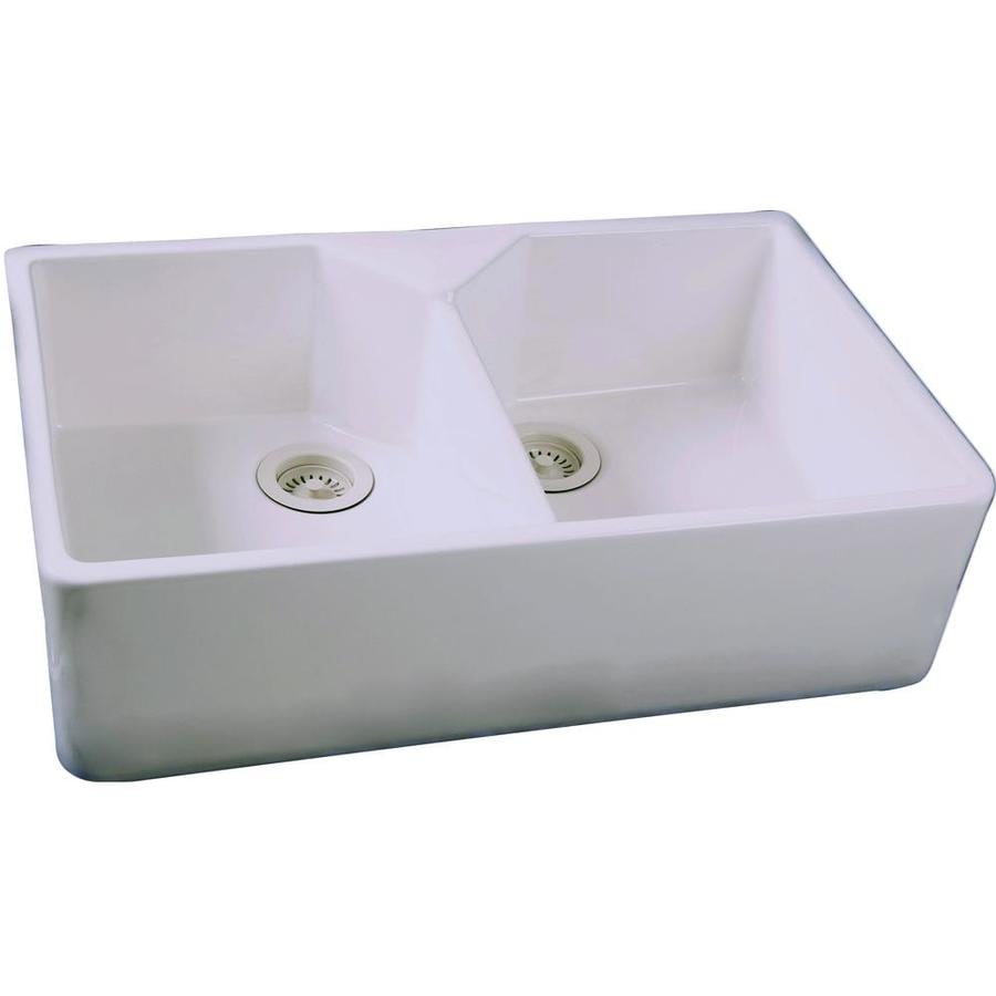 Barclay 31.5-in x 19.37-in White Double-Basin Standard (8 ...