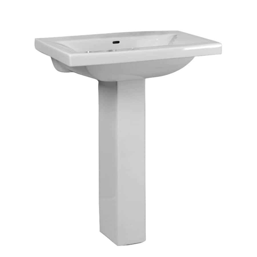 Barclay Mistral 32 5 In H White Vitreous China Pedestal Sink