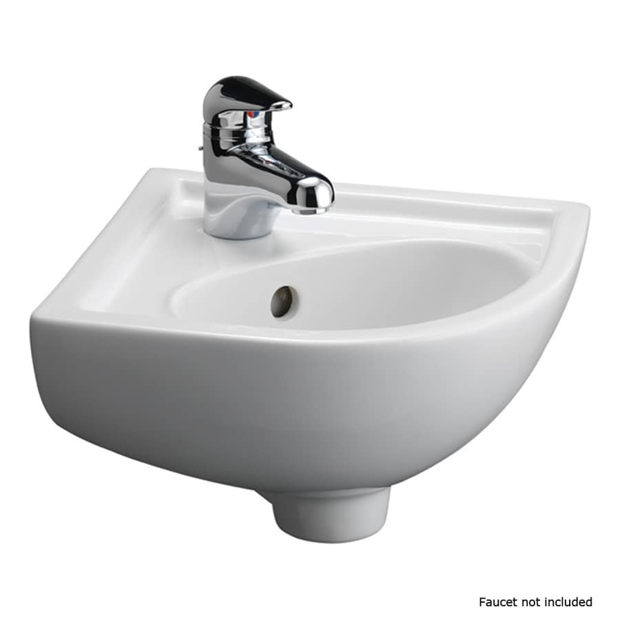 Barclay Petite White Wall-mount Oval Bathroom Sink with Overflow Drain at Lowes.com