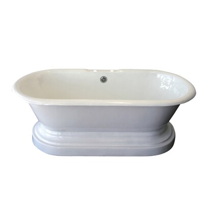 Barclay 67 75 In White Cast Iron Oval Center Drain