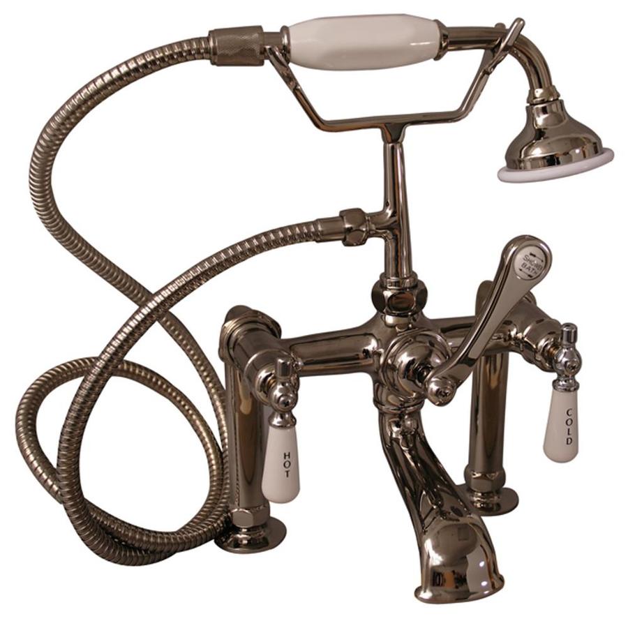 Shop Barclay Polished Nickel 3Handle Freestanding/Wall Mount Bathtub Faucet at