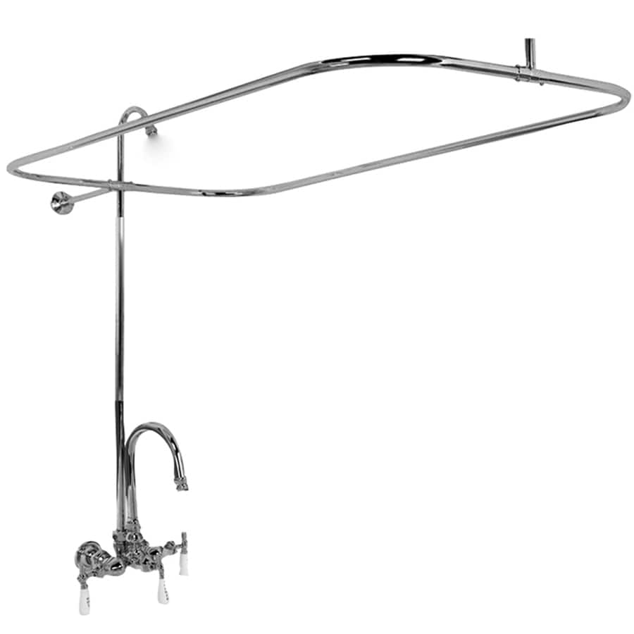 Barclay Polished Chrome 3 Handle Bathtub And Shower Faucet With