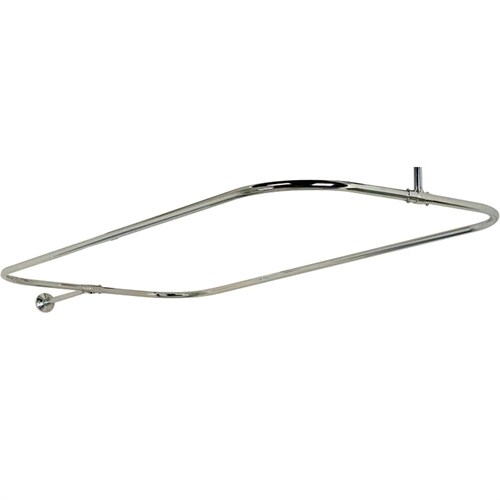 Barclay Rectangular Shower Rod 48in to 48in Polished Nickel Fixed