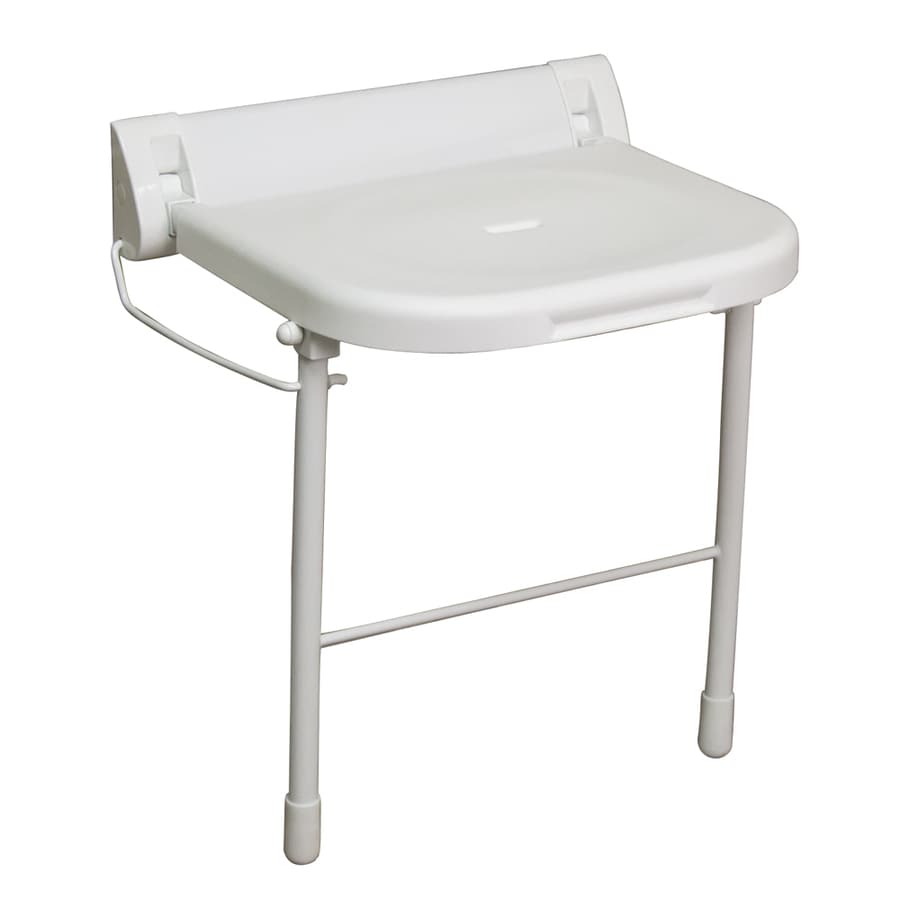 Shop Barclay White Plastic Wall Mount Shower Seat at Lowes.com