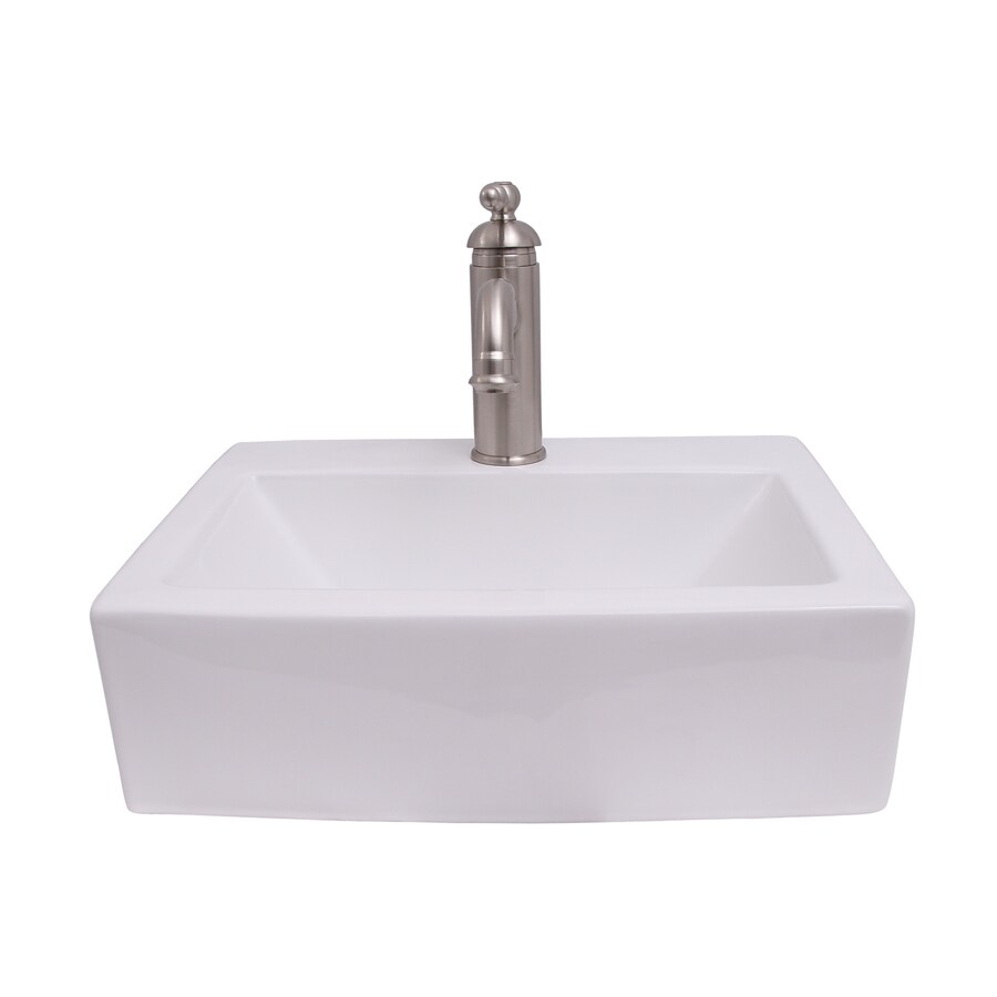 Barclay White Wall Mount Rectangular Bathroom Sink 17 In X 1225 In In The Bathroom Sinks Department At Lowescom