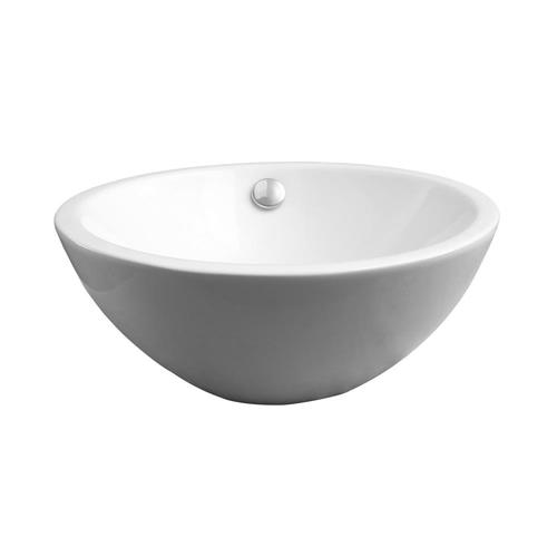 Barclay Dayton Above Counter Basin White Vessel Oval Bathroom Sink With Overflow Drain 15 37 In X 15 37 In In The Bathroom Sinks Department At Lowes Com